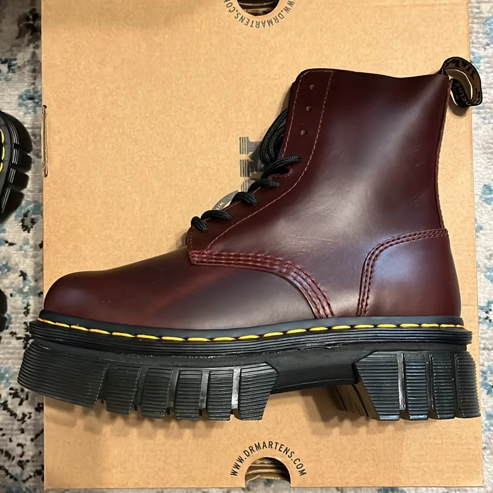 NWT Dr. Martens Audrick Brando Platform Leather Boots UK 4/US 6 - Picture 8 of 17